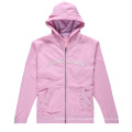 Rosa en blanco completo con cremallera Hood Hoodie (SW - 258)